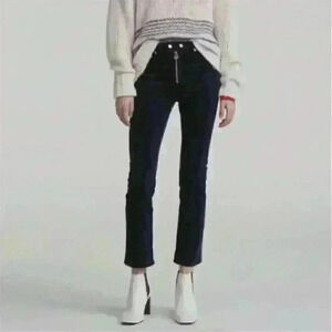 NWT - Rag & Bone Dojo Crop Flare Velvet Pants Size - 26